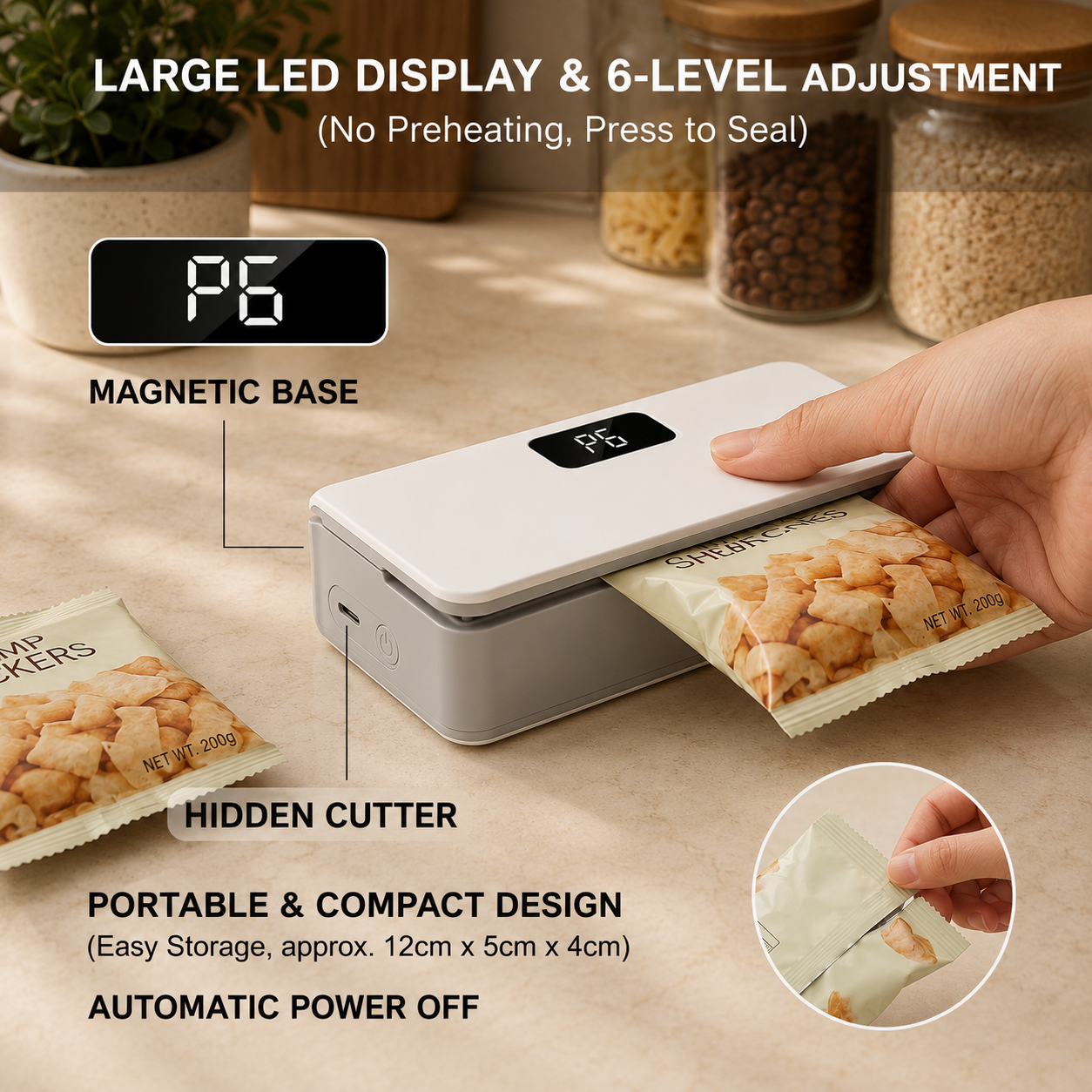 Portable 2-in-1 Mini Bag Sealer